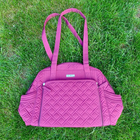 Vera Bradley Maroon Stroll Around Baby Bag - Picture 1 of 10